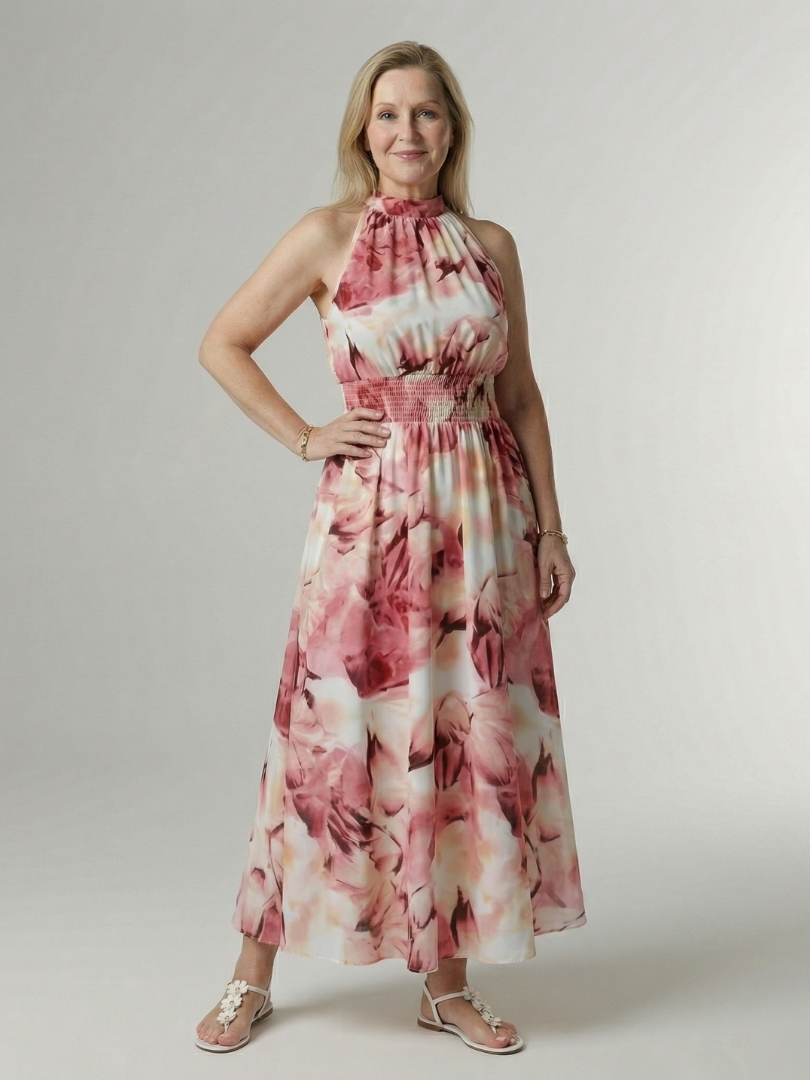 Sylin | Midi Dress Featuring an American Neckline