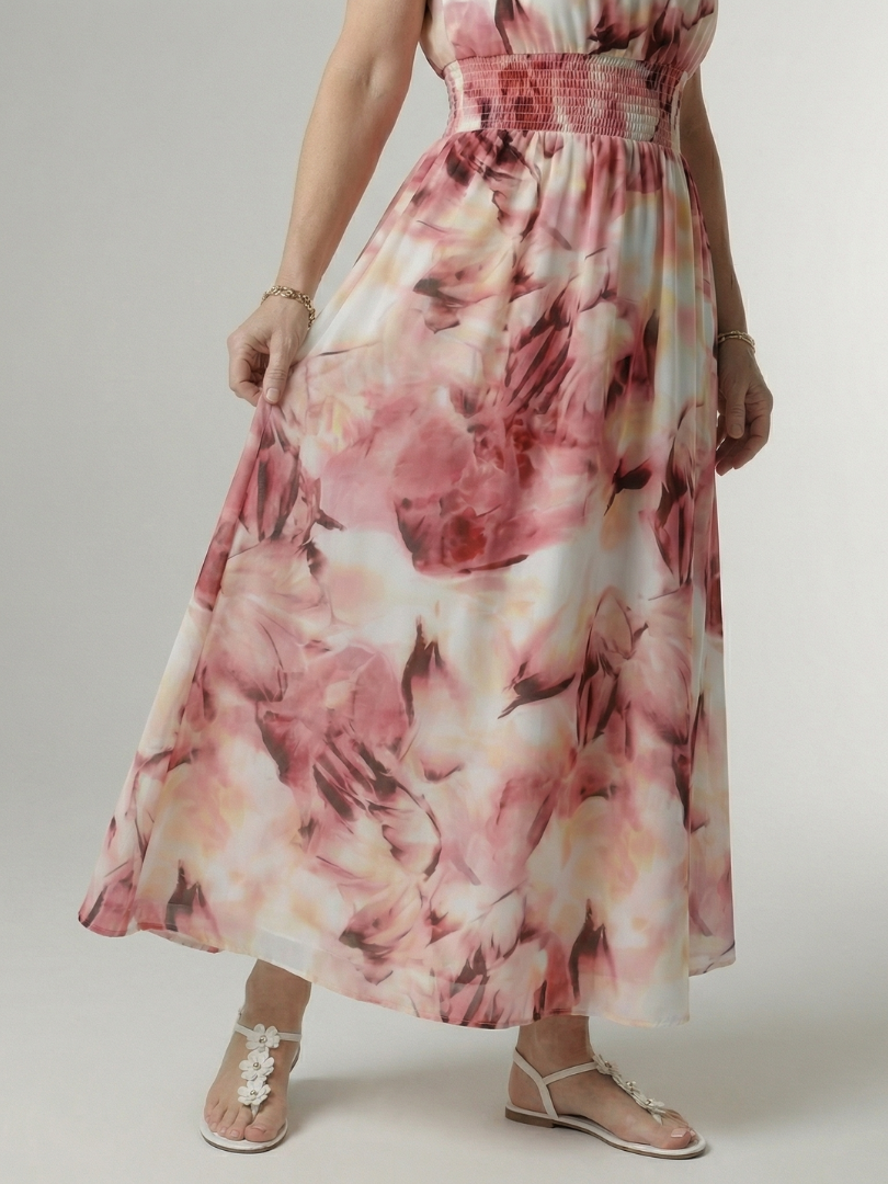 Sylin | Midi Dress Featuring an American Neckline