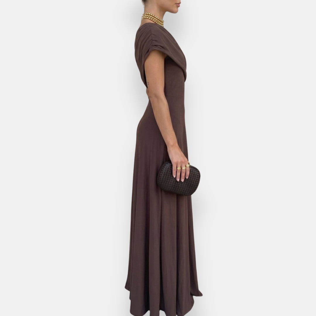 Megan | Draped Long Dress