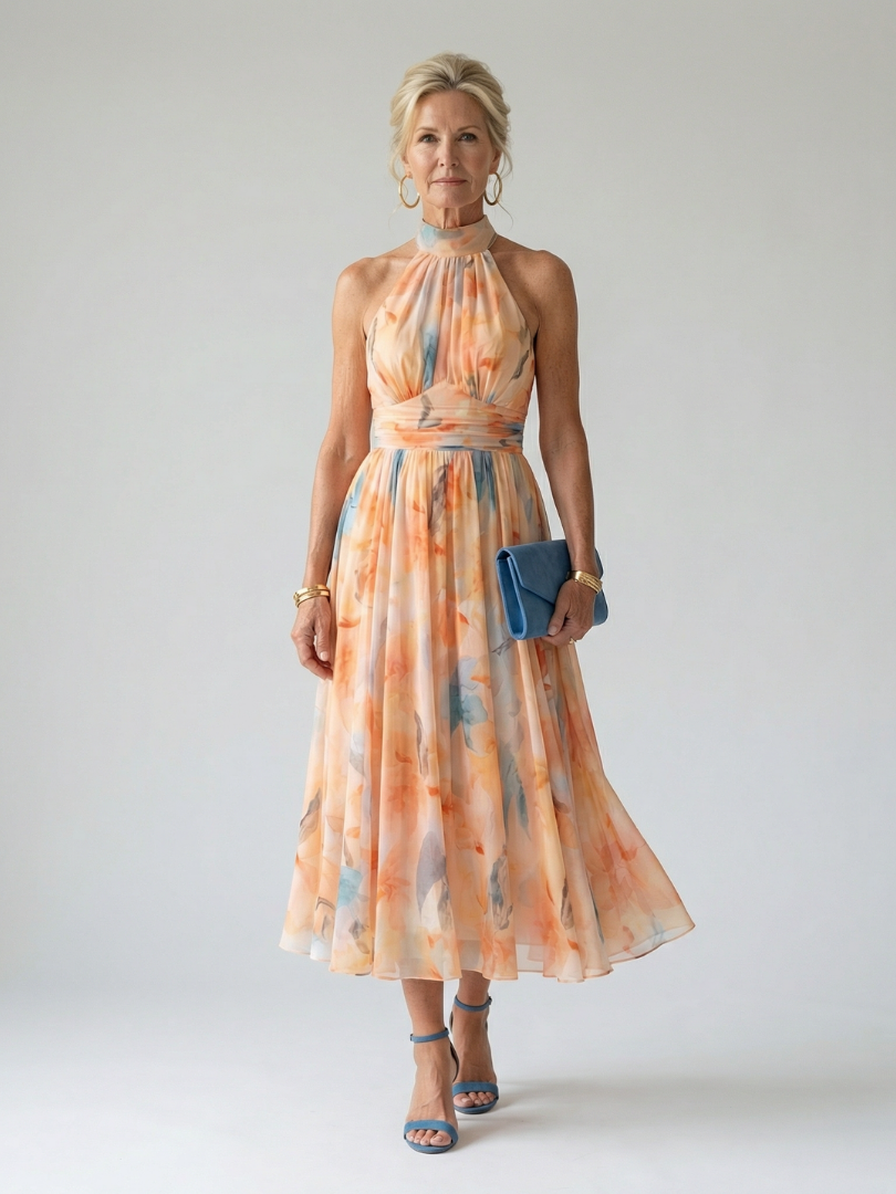 Elin | Halter Neck Maxi Dress