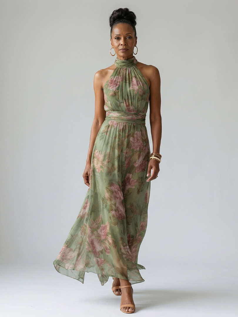 Mirelle | Halter Neck Maxi Dress