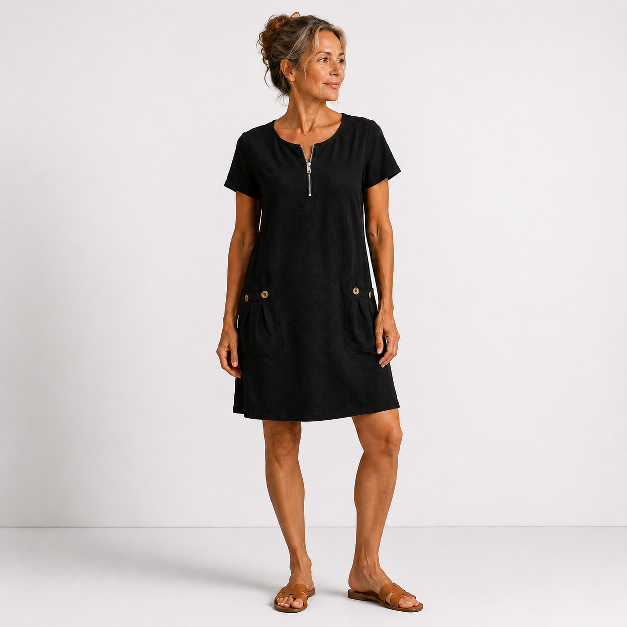 Eliana | Casual Cotton and Linen Dress