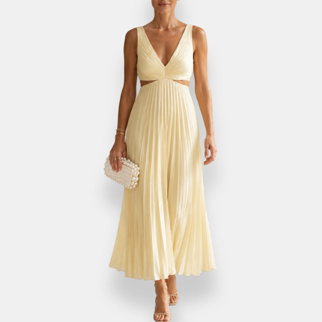 Lauren | Long Pleated Dress