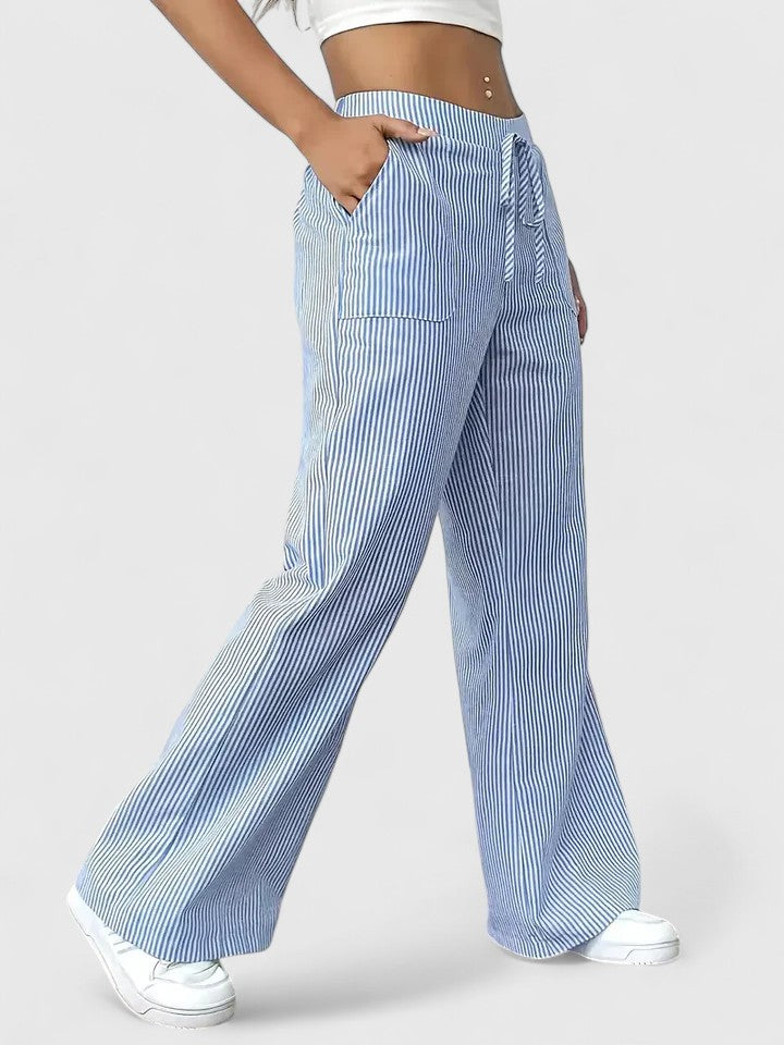 Mirella Drawstring Wide Leg Trousers