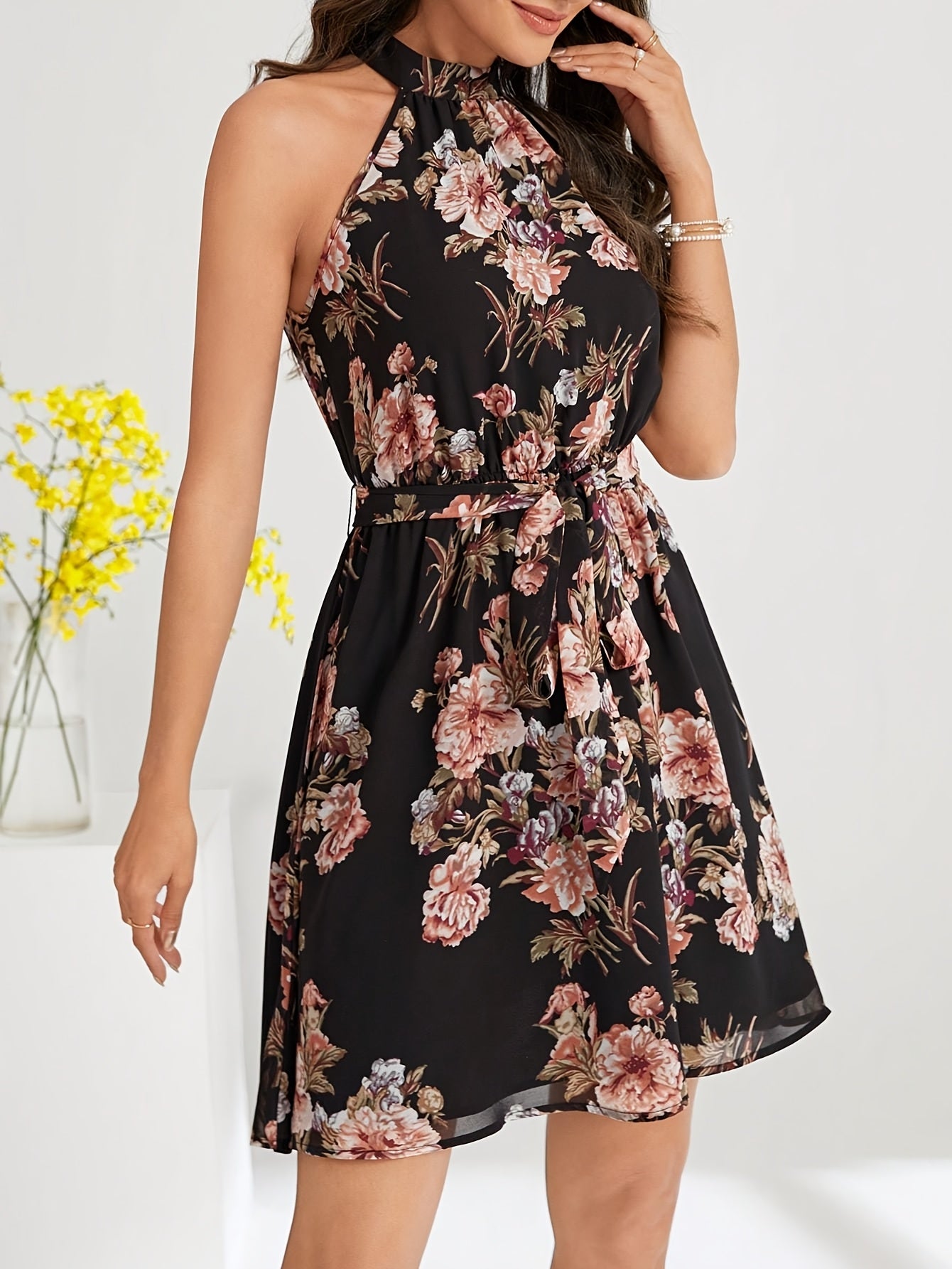 Autumn | Halter Neck Mini Dress