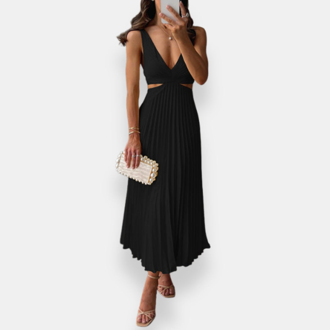Lauren | Long Pleated Dress