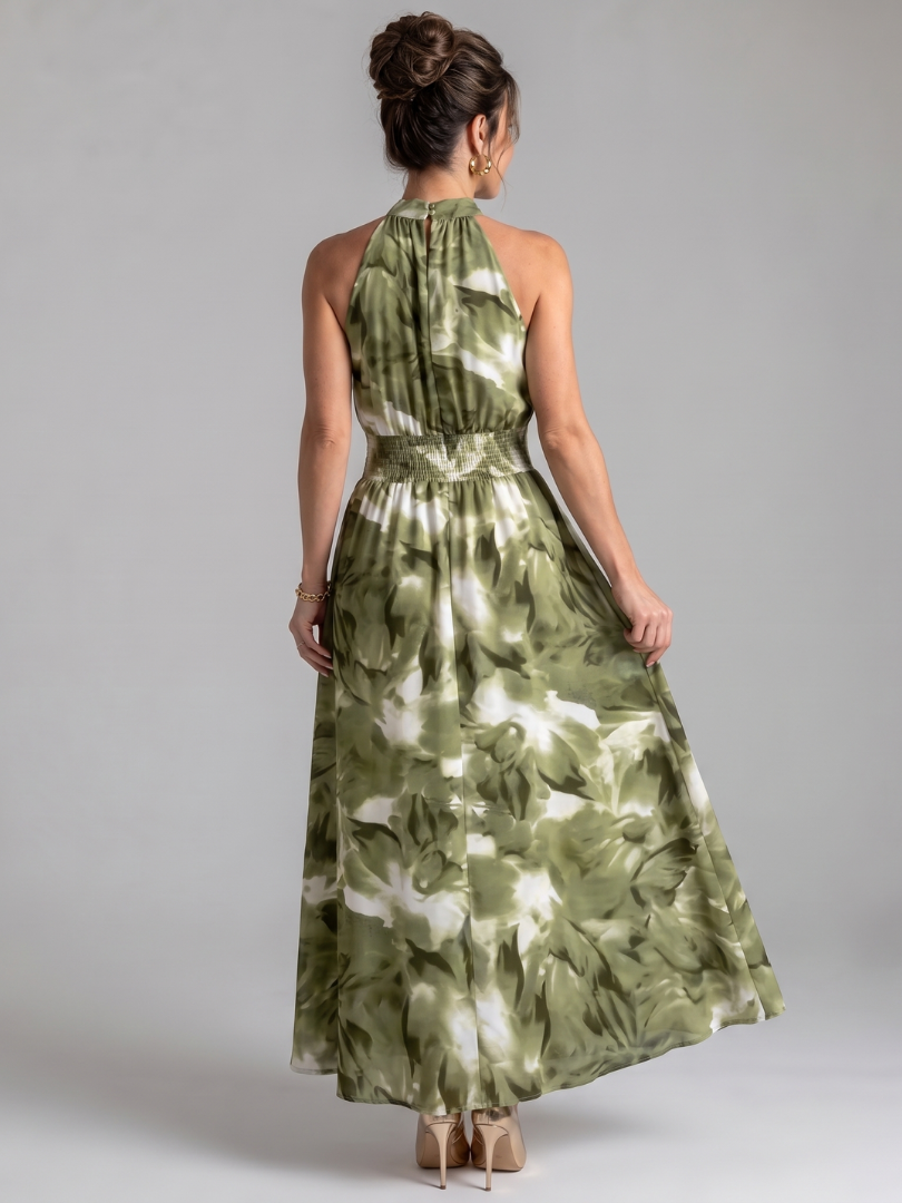 Olivia | Abstract Print Midi Dress