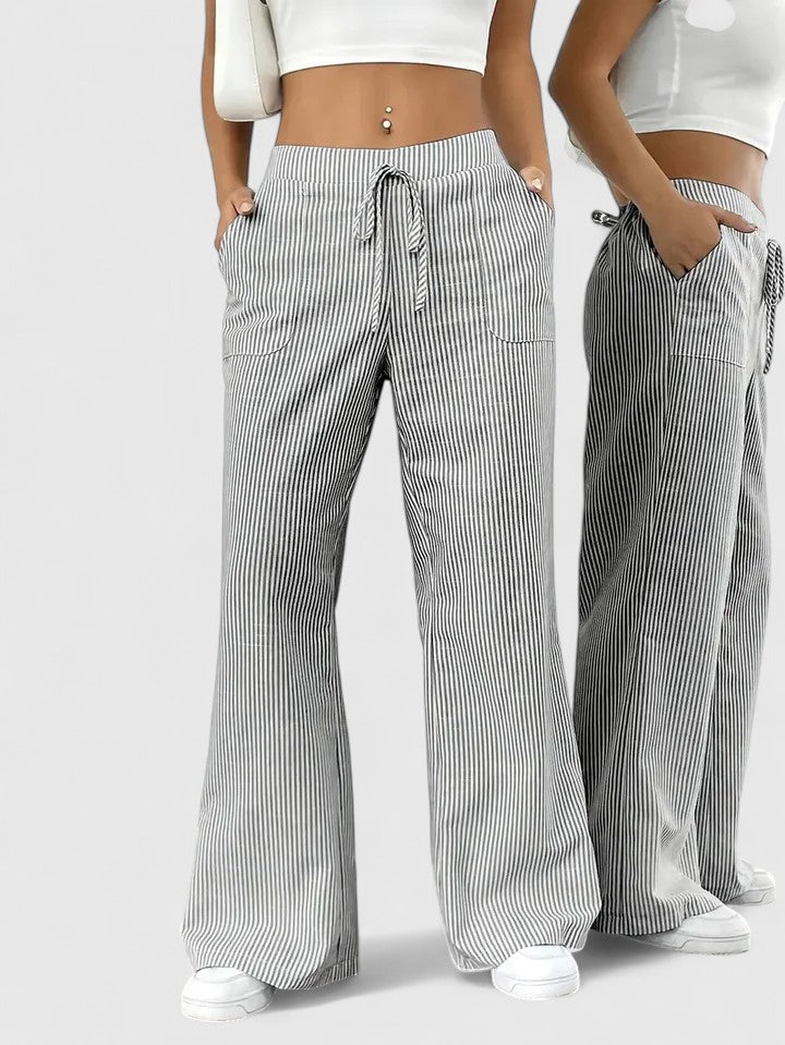 Mirella Drawstring Wide Leg Trousers