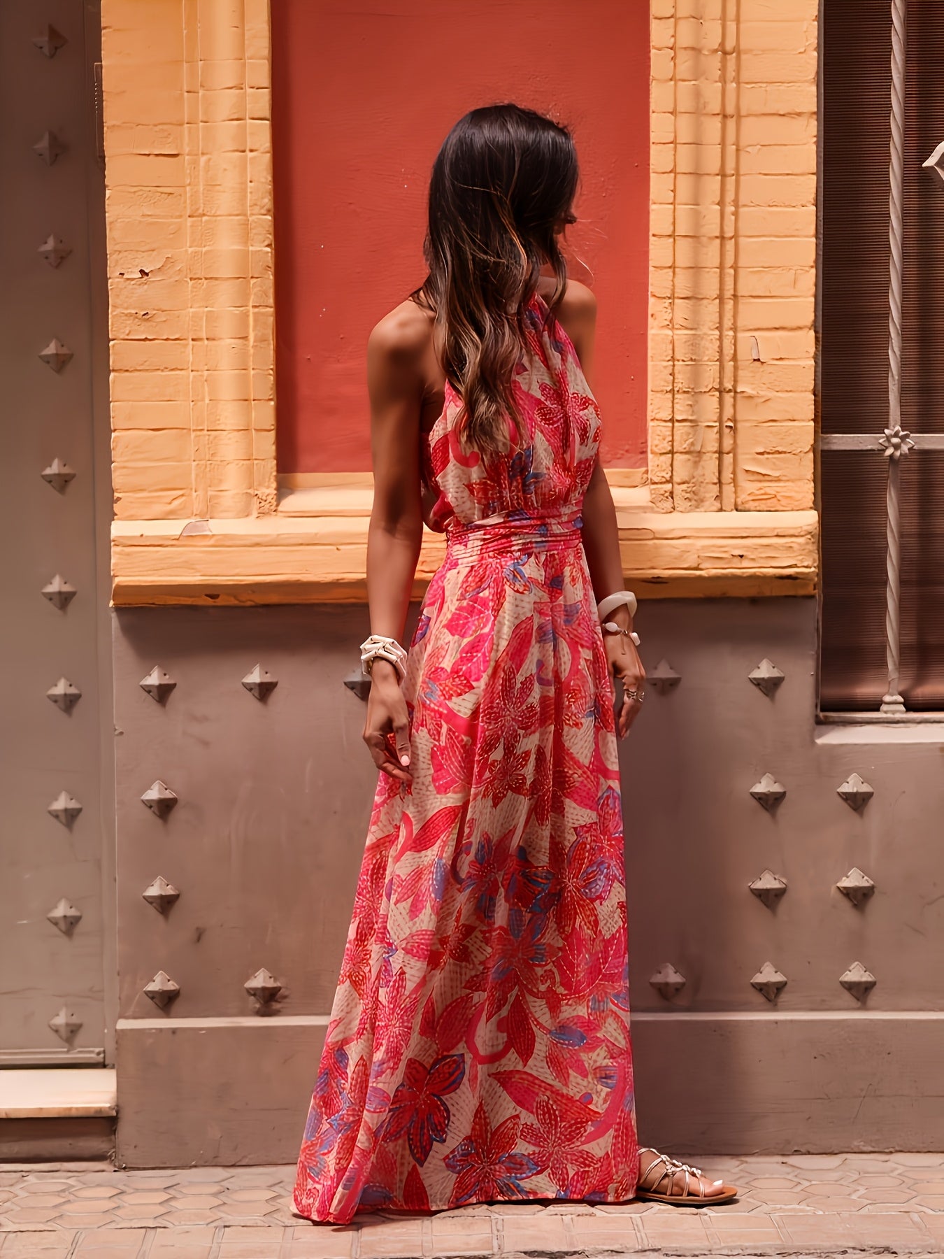 Claire | Halter Neck Maxi Dress