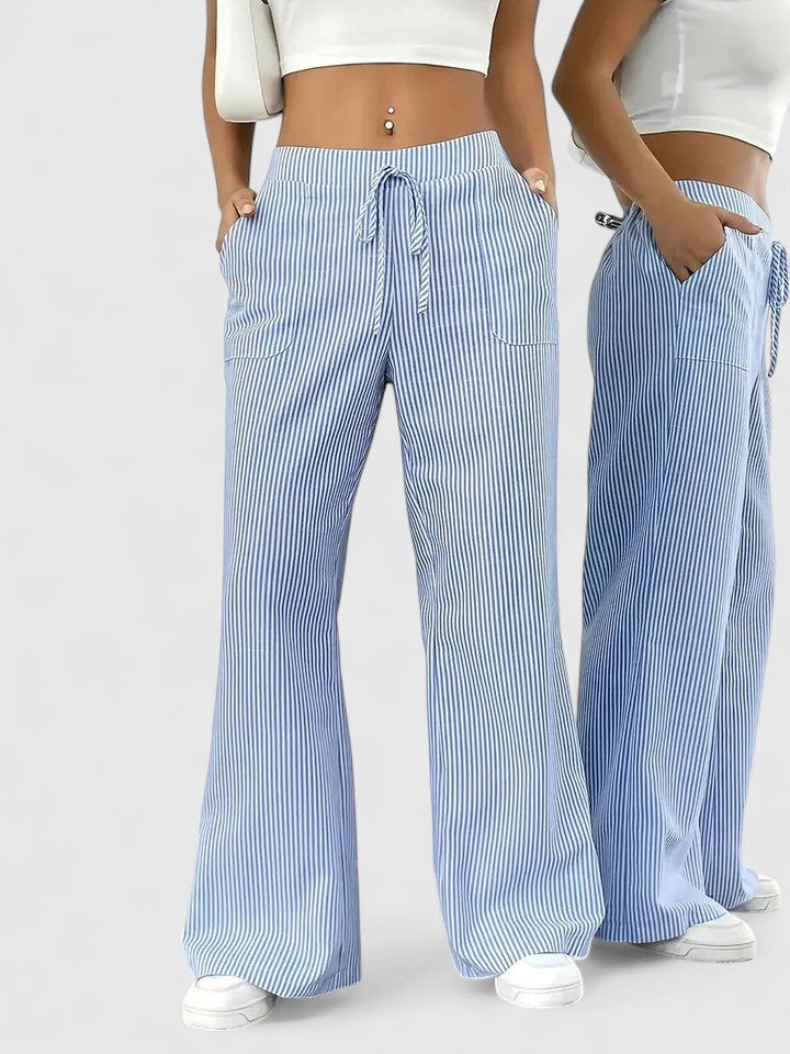 Mirella Drawstring Wide Leg Trousers