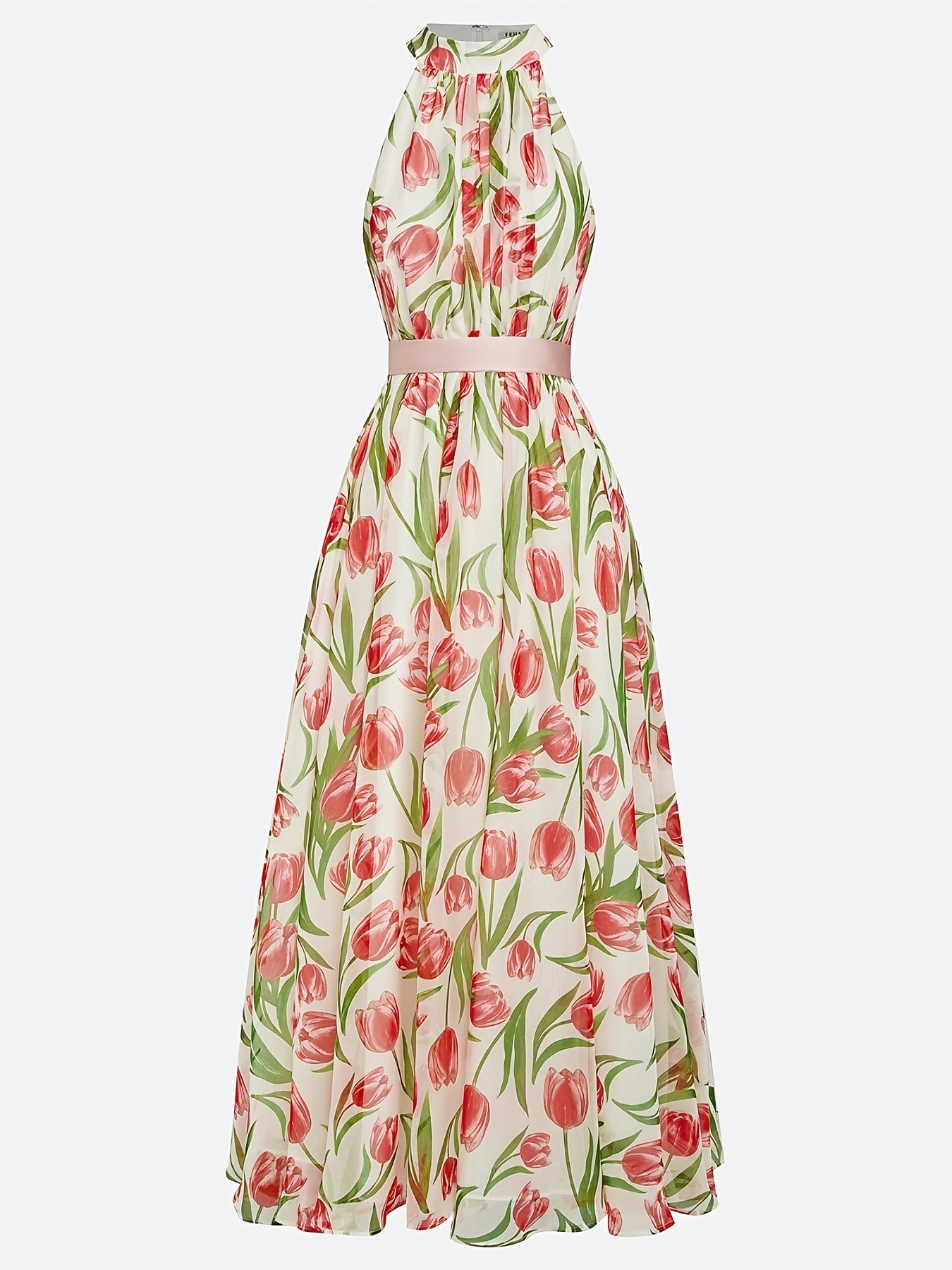 Nora | Halter Neck Maxi Dress
