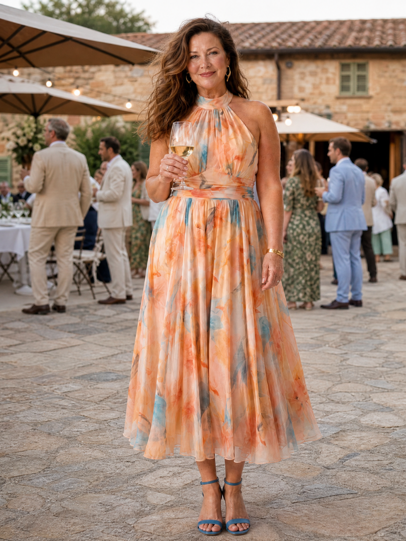 Elin | Halter Neck Maxi Dress