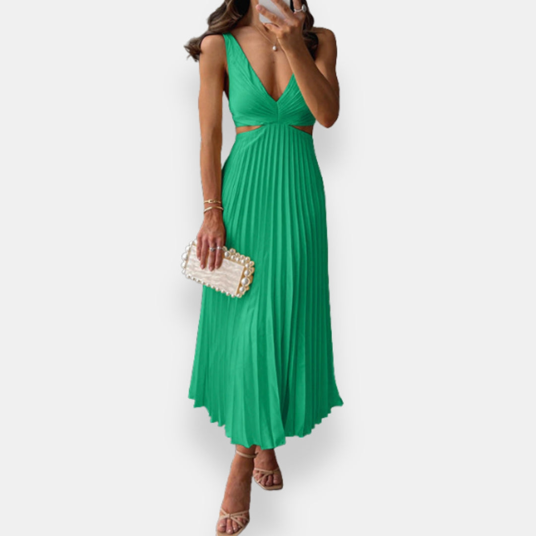Lauren | Long Pleated Dress