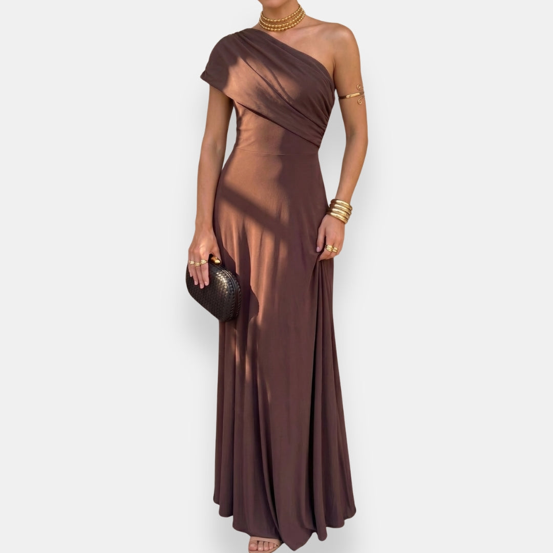 Megan | Draped Long Dress