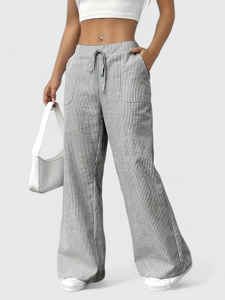 Mirella Drawstring Wide Leg Trousers