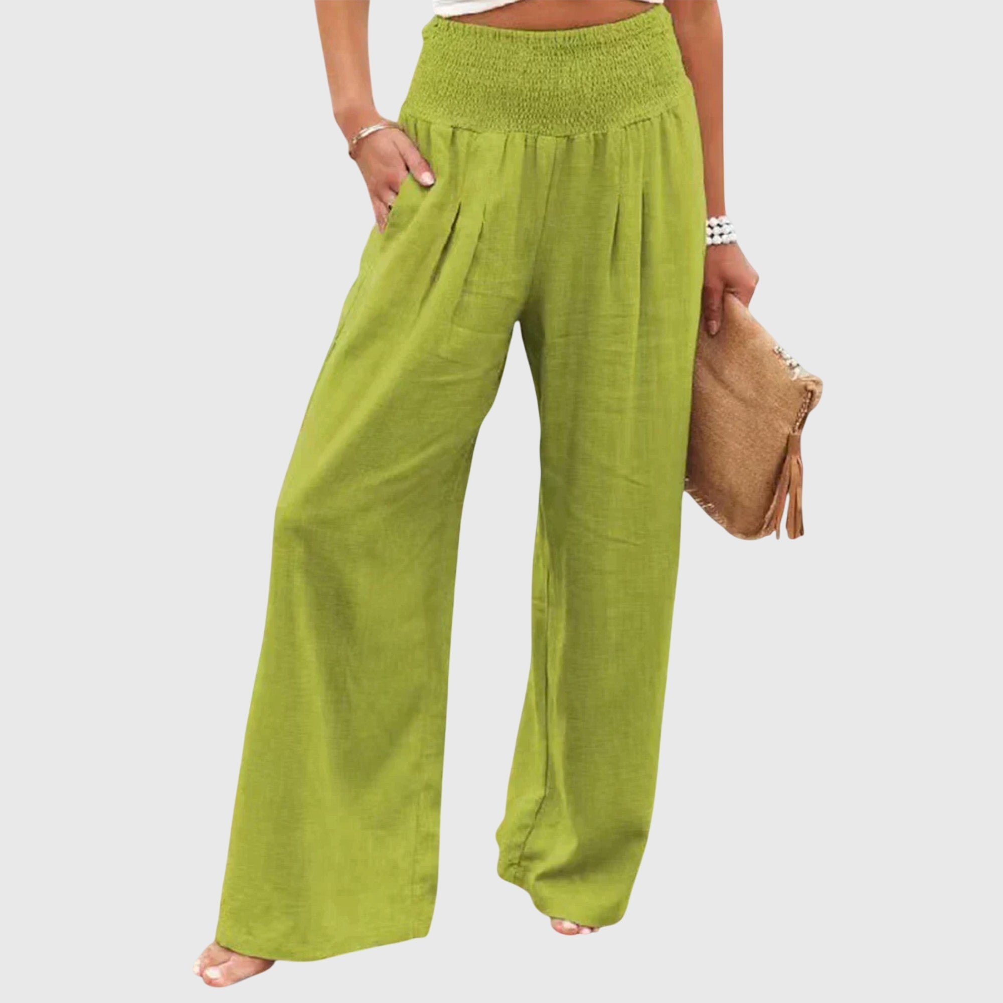 Solenne Flowing Wide Leg Trousers