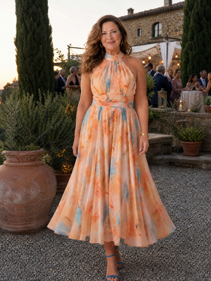 Elin | Halter Neck Maxi Dress