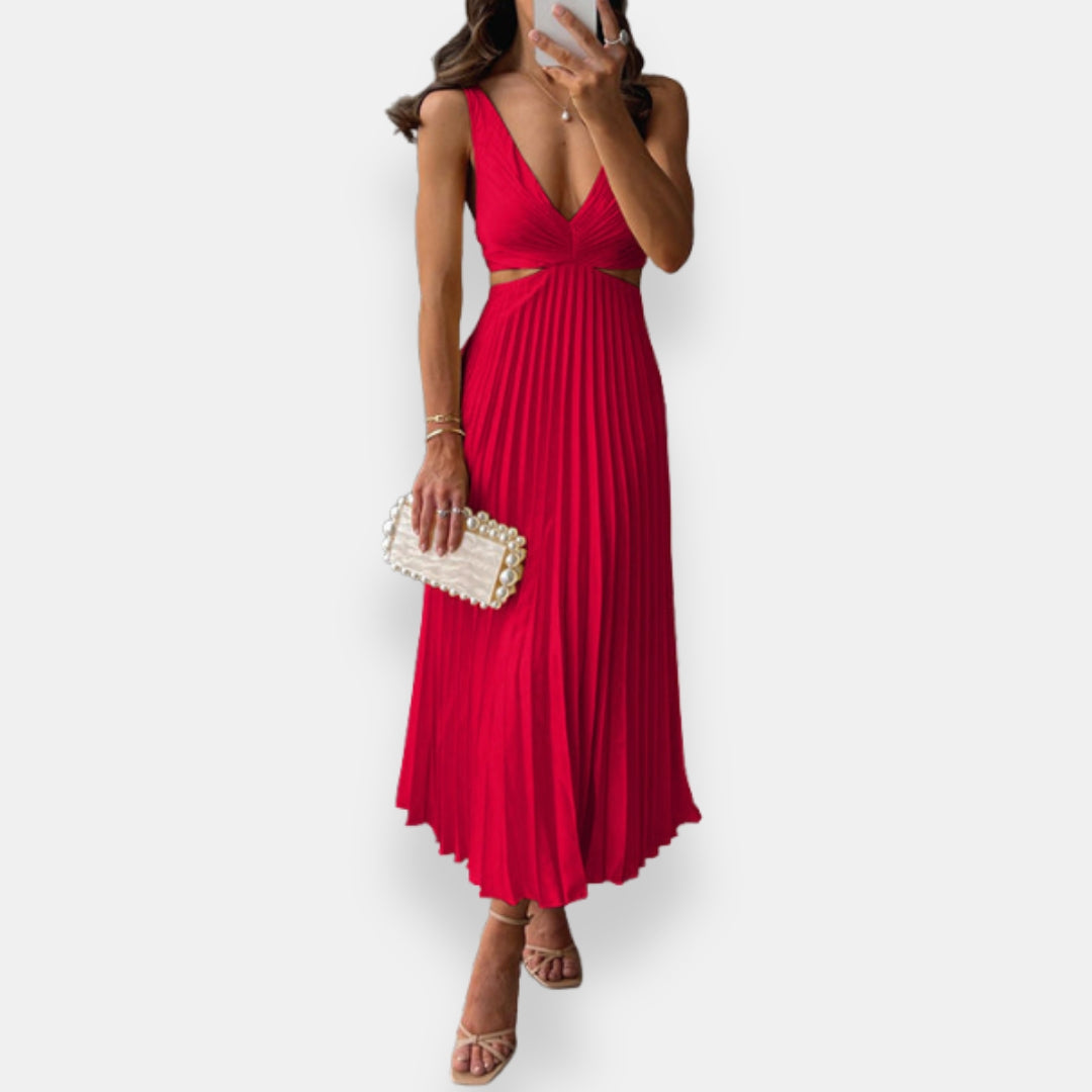 Lauren | Long Pleated Dress