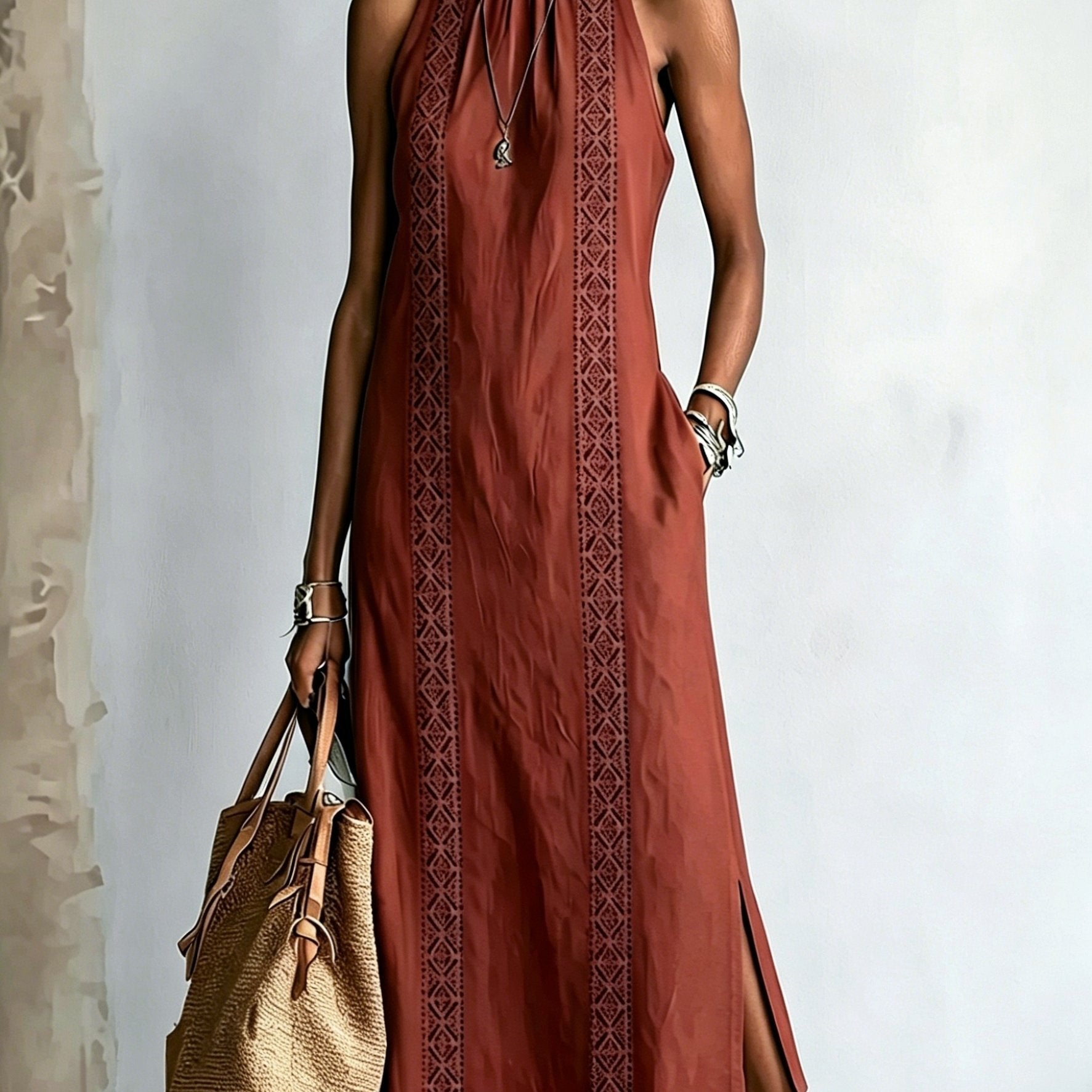 Victoria | Halter Neck Maxi Dress