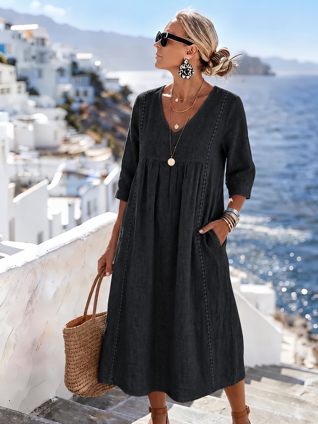 Helena - Relaxed Fit Patchwork Lace Dress
