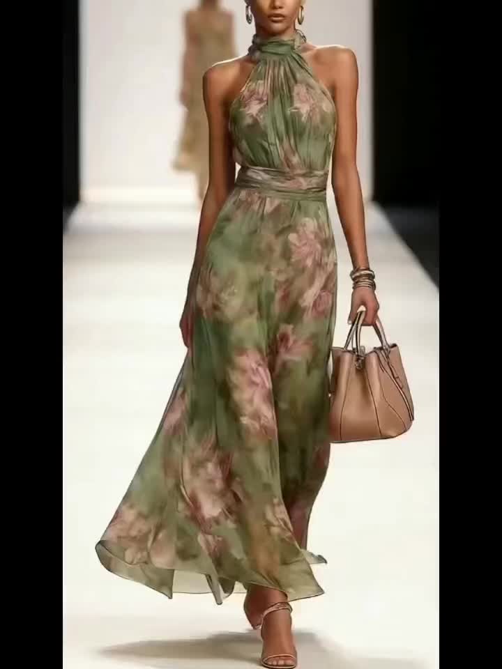 Savannah | Halter Neck Maxi Dress