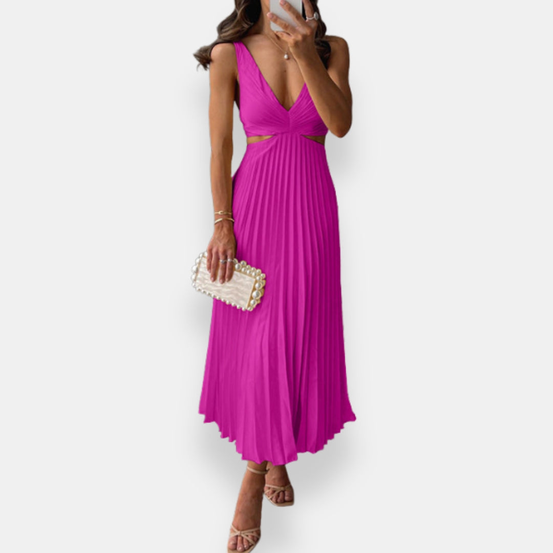Lauren | Long Pleated Dress