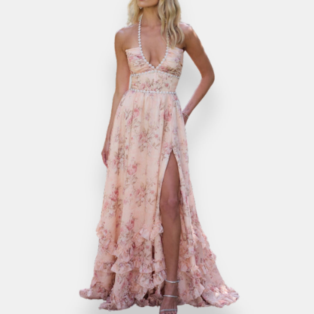 Alexandra | Long Ruffled Dress