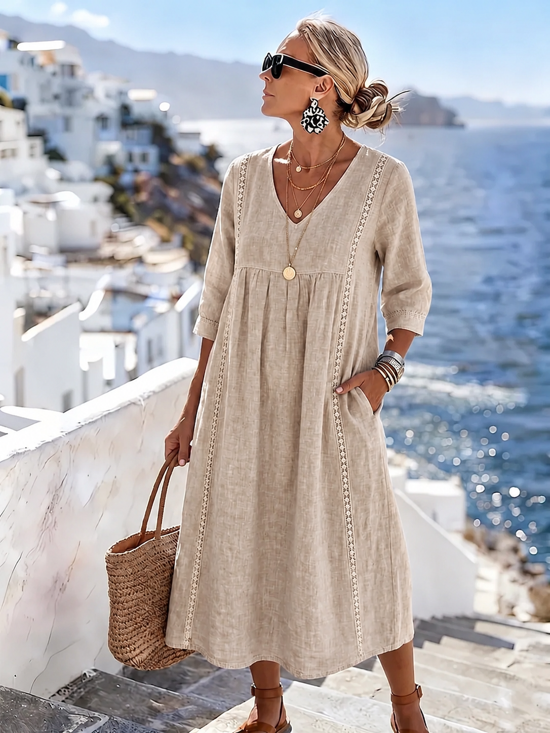Helena - Relaxed Fit Patchwork Lace Dress