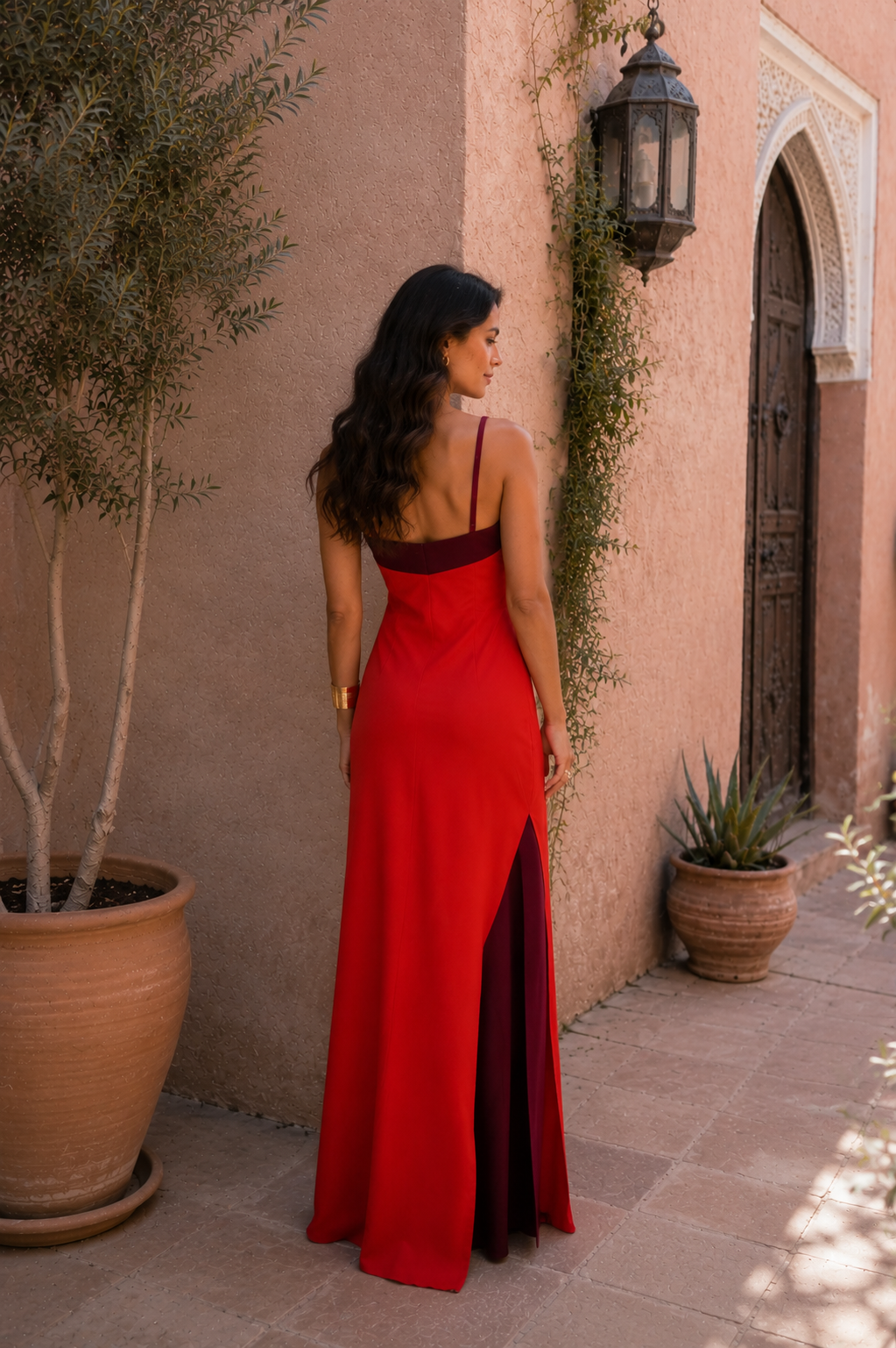 Elegant Halter Maxi Dress with Side Slit