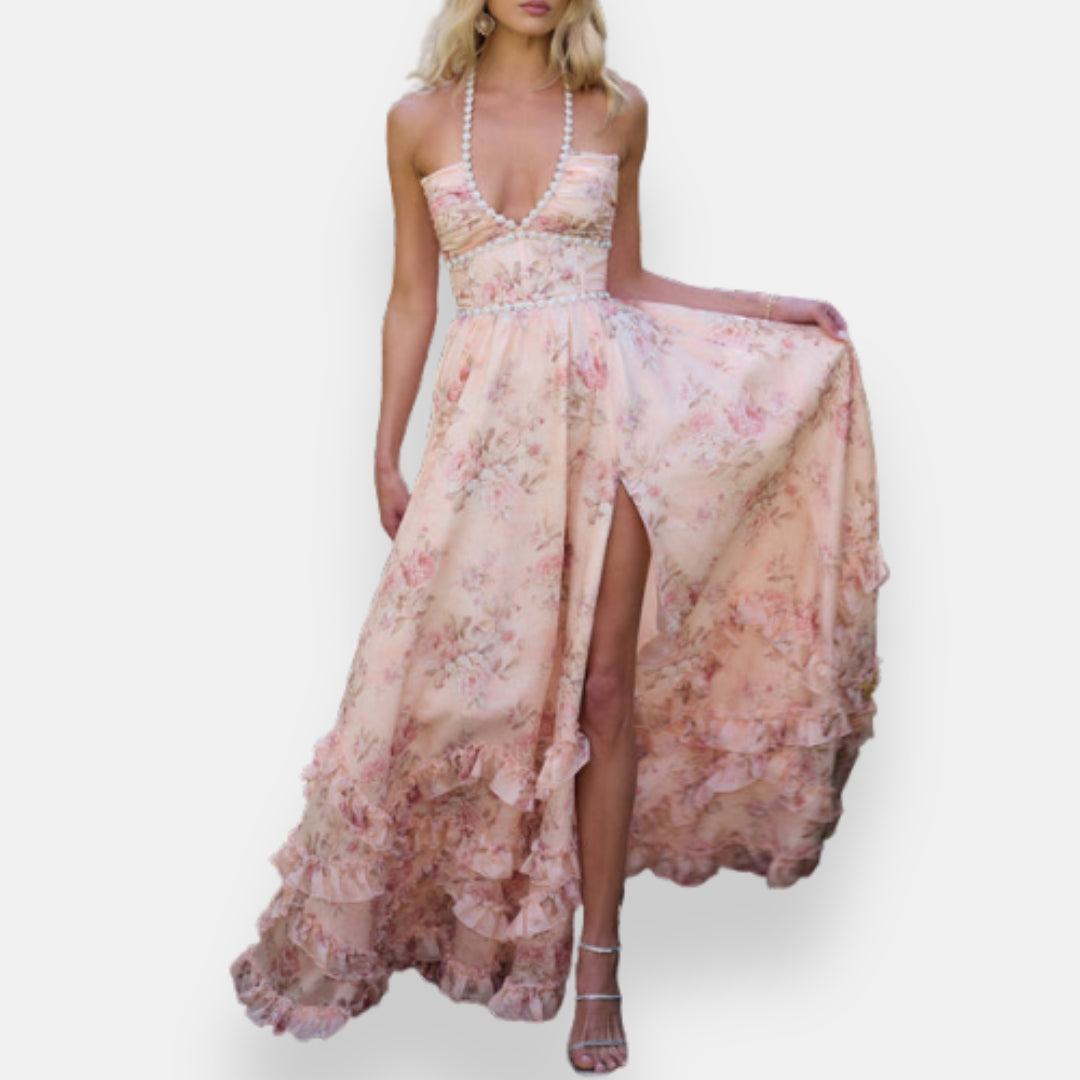 Alexandra | Long Ruffled Dress