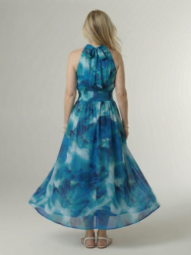 Sylin | Midi Dress Featuring an American Neckline