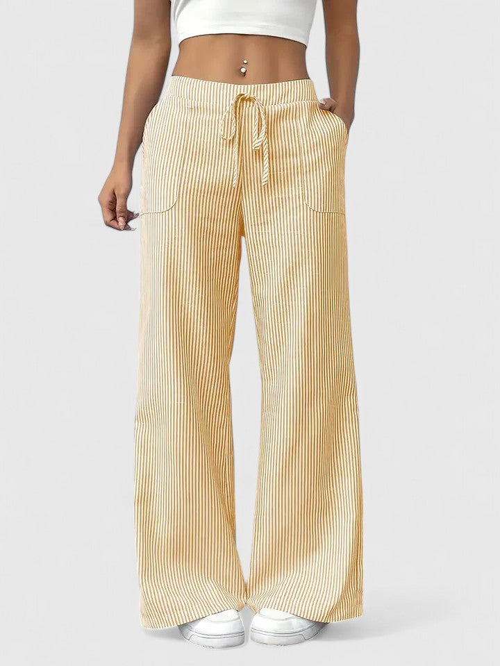 Mirella Drawstring Wide Leg Trousers