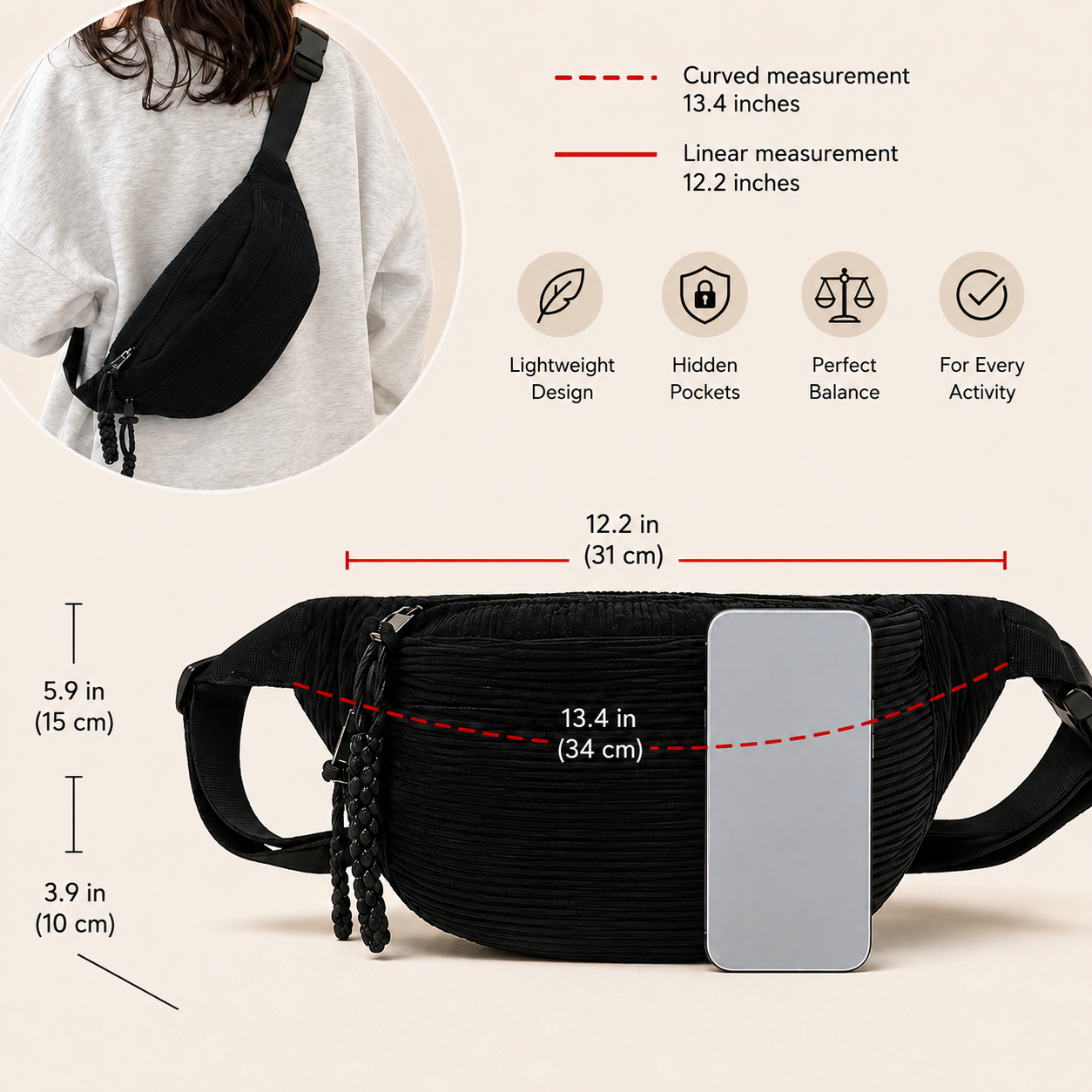 Petra | Corduroy Shoulder Bag
