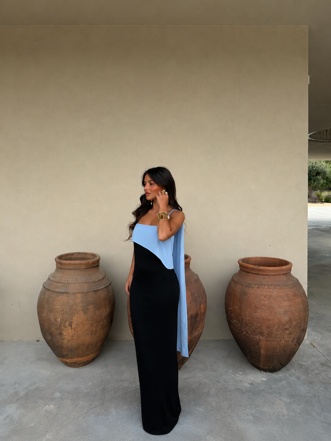 Joanna | Dress in Black and Blue