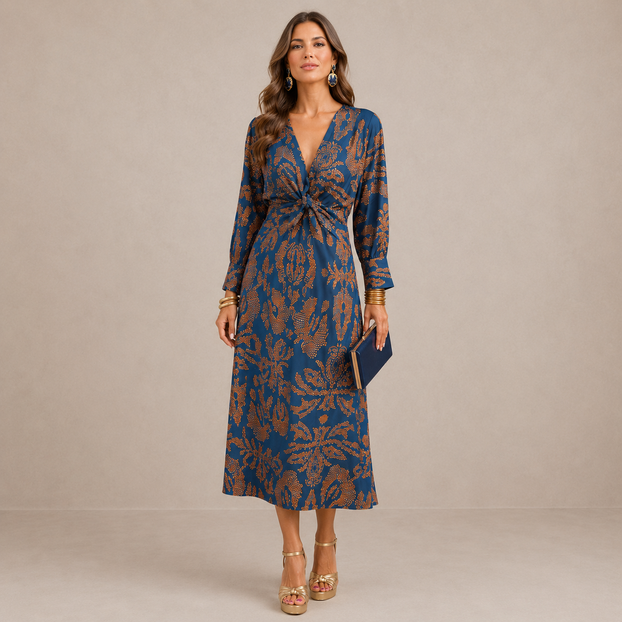 ELOWENA | Elegant Midi Dress