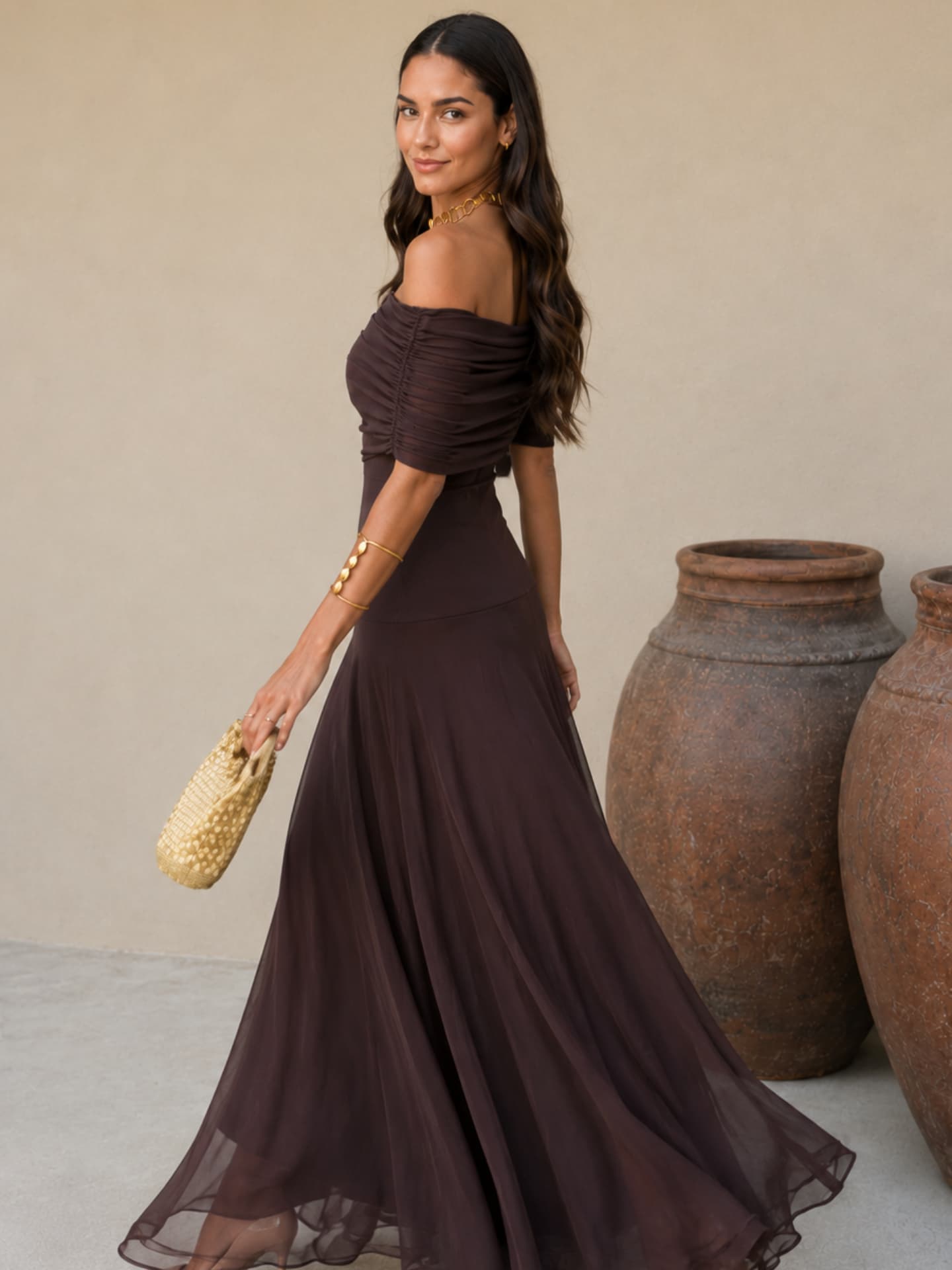 Brown Toledo Dress