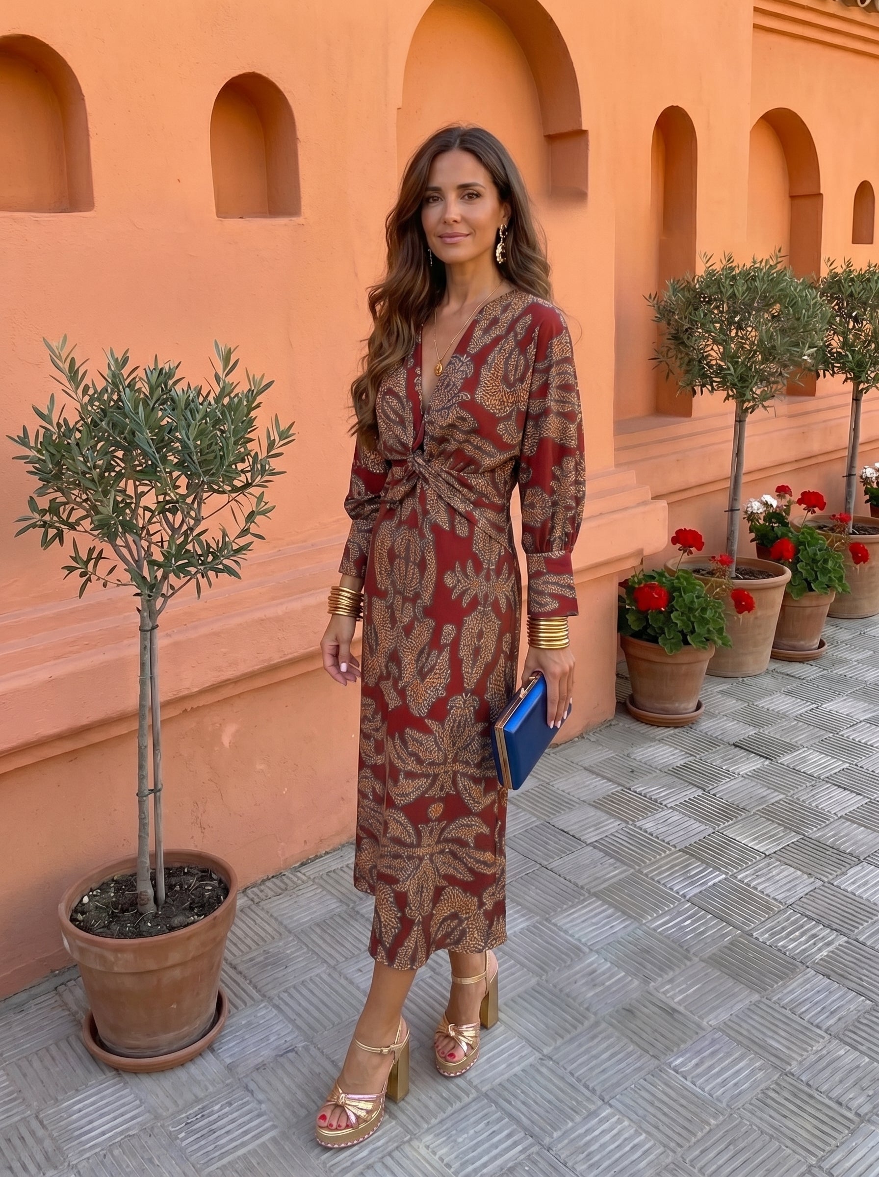 Silvia | Printed Midi Dress