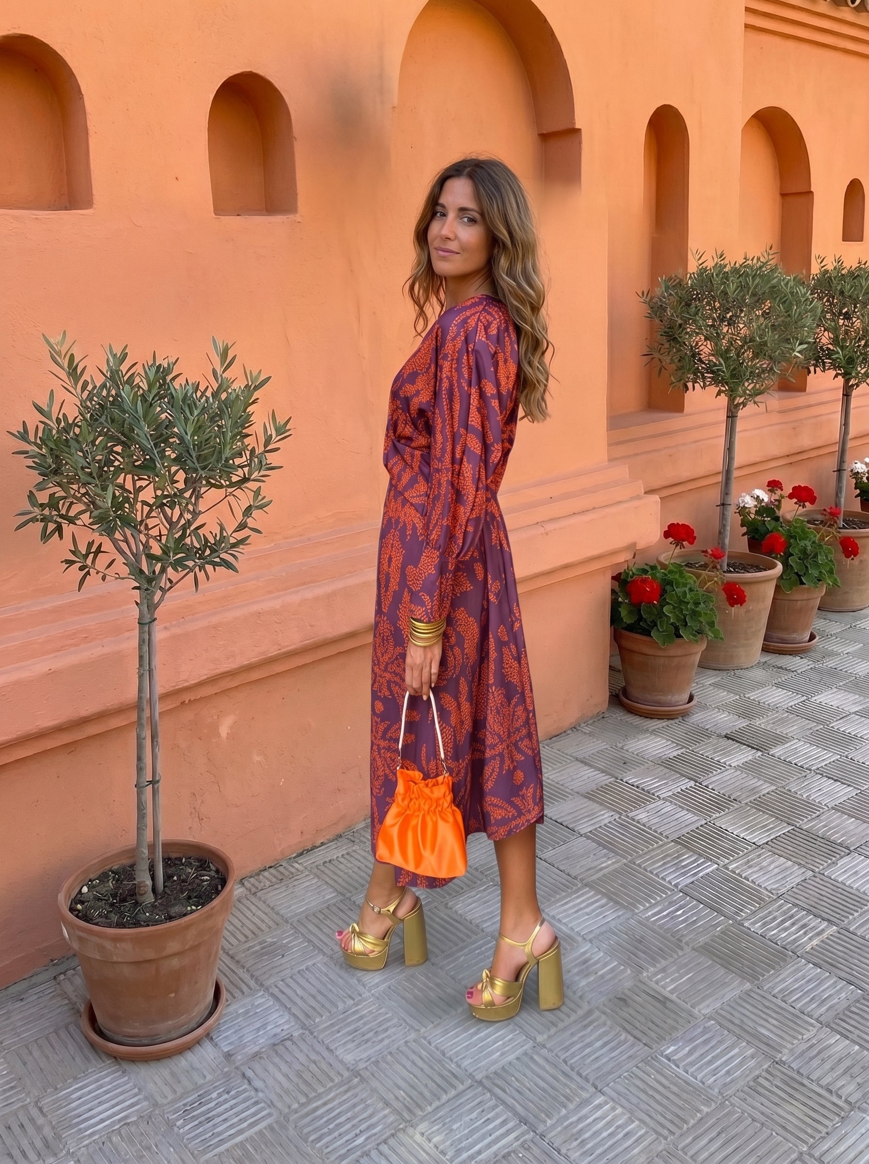 Silvia | Printed Midi Dress