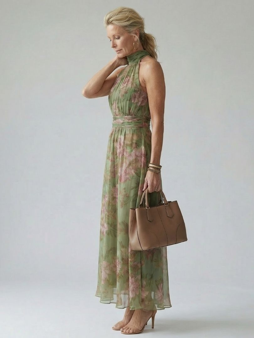 Mirelle | Halter Neck Maxi Dress