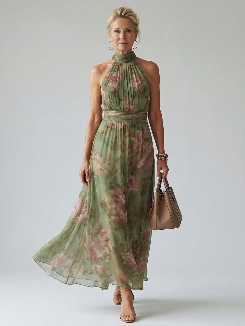 Mirelle | Halter Neck Maxi Dress
