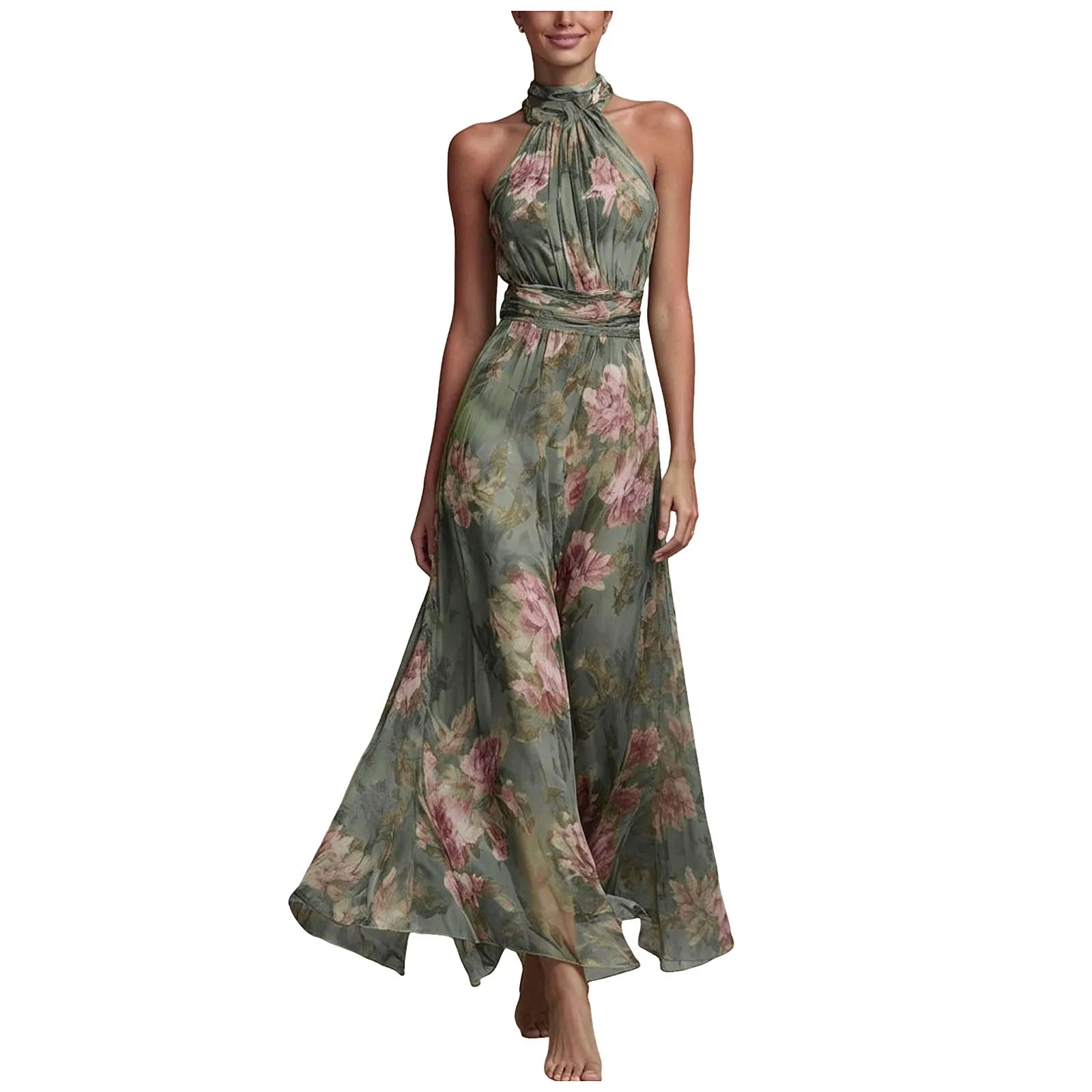 Charlotte | Halter Neck Maxi Dress