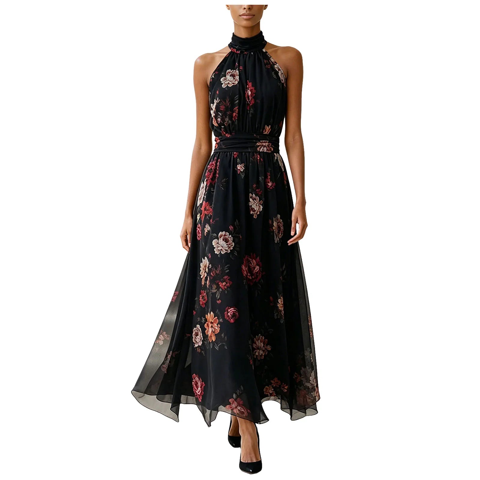 Charlotte | Halter Neck Maxi Dress