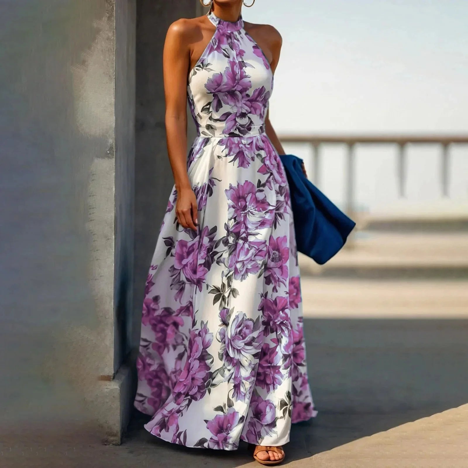 Harper | Halter Neck Maxi Dress