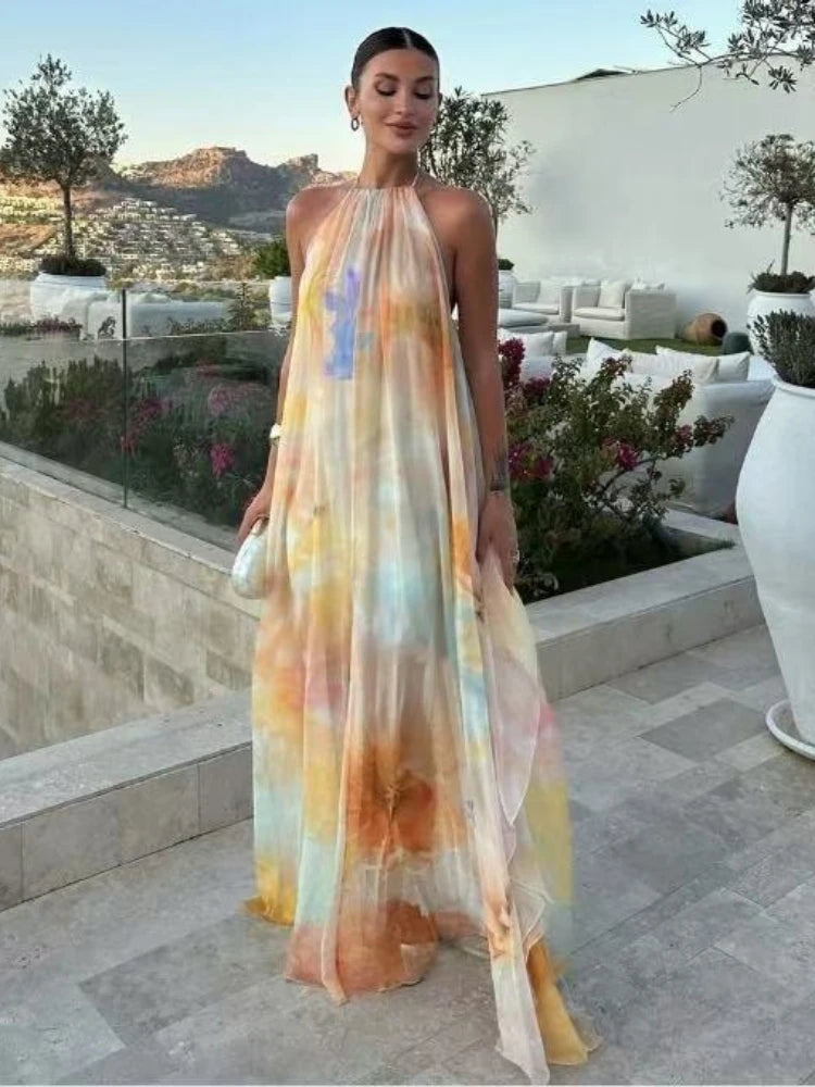 Grace | Halter Neck Maxi Dress