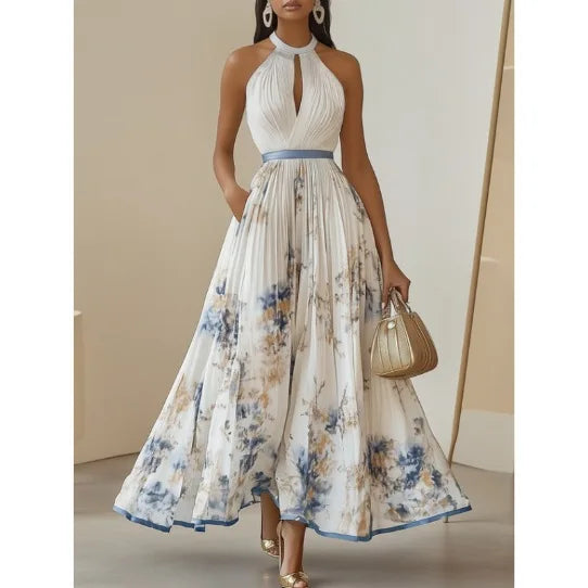 Evelyn | Halter Neck Maxi Dress
