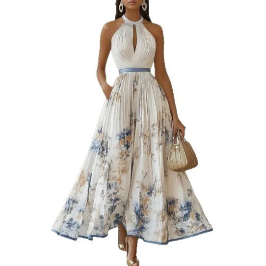 Evelyn | Halter Neck Maxi Dress