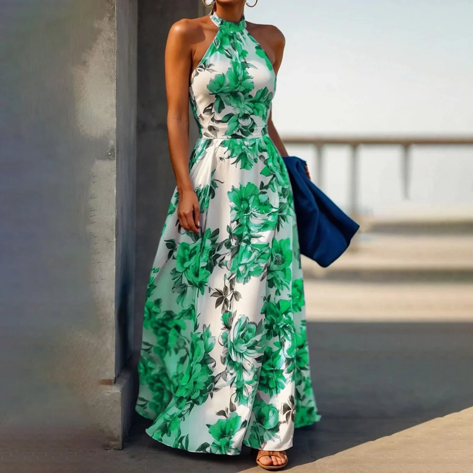 Harper | Halter Neck Maxi Dress