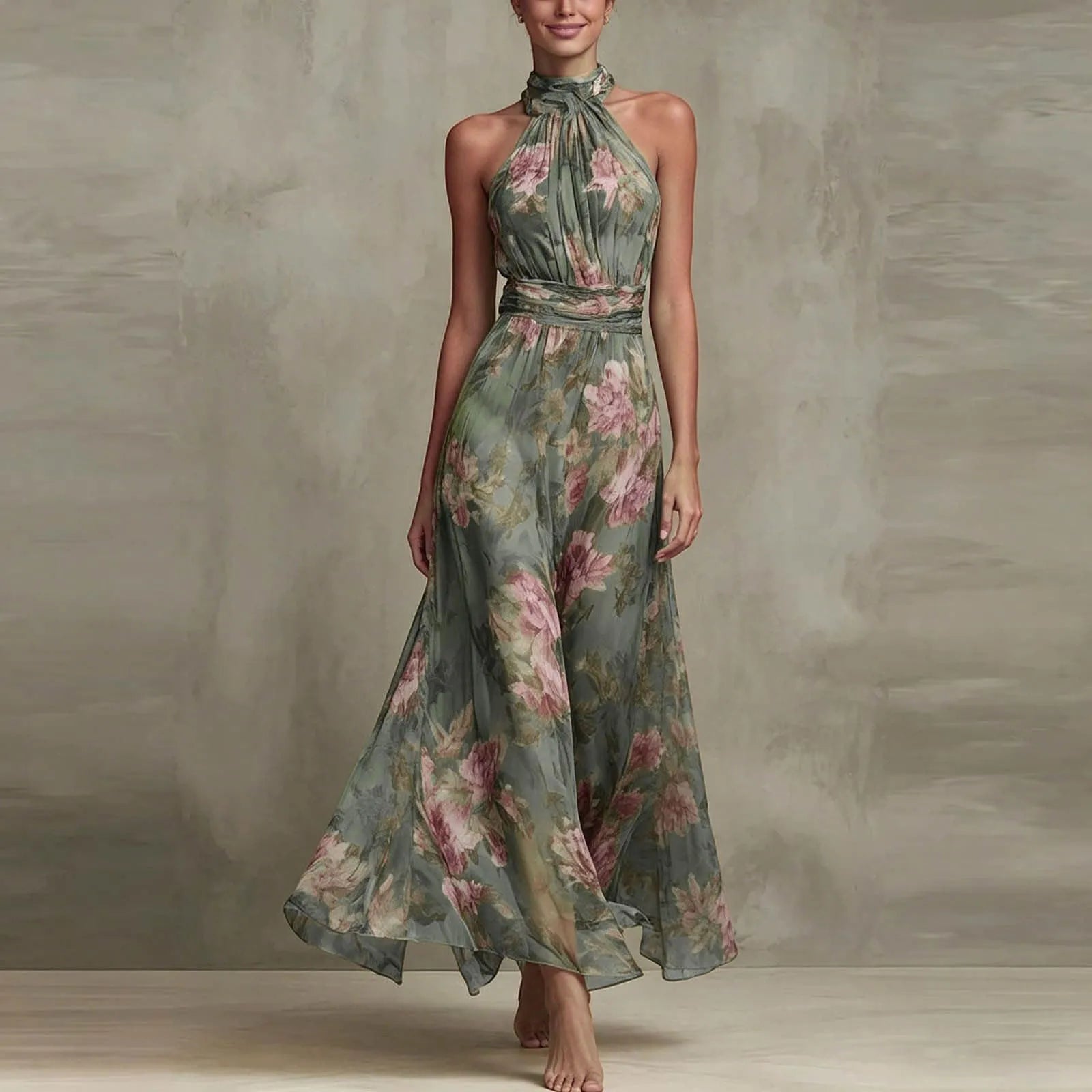 Charlotte | Halter Neck Maxi Dress