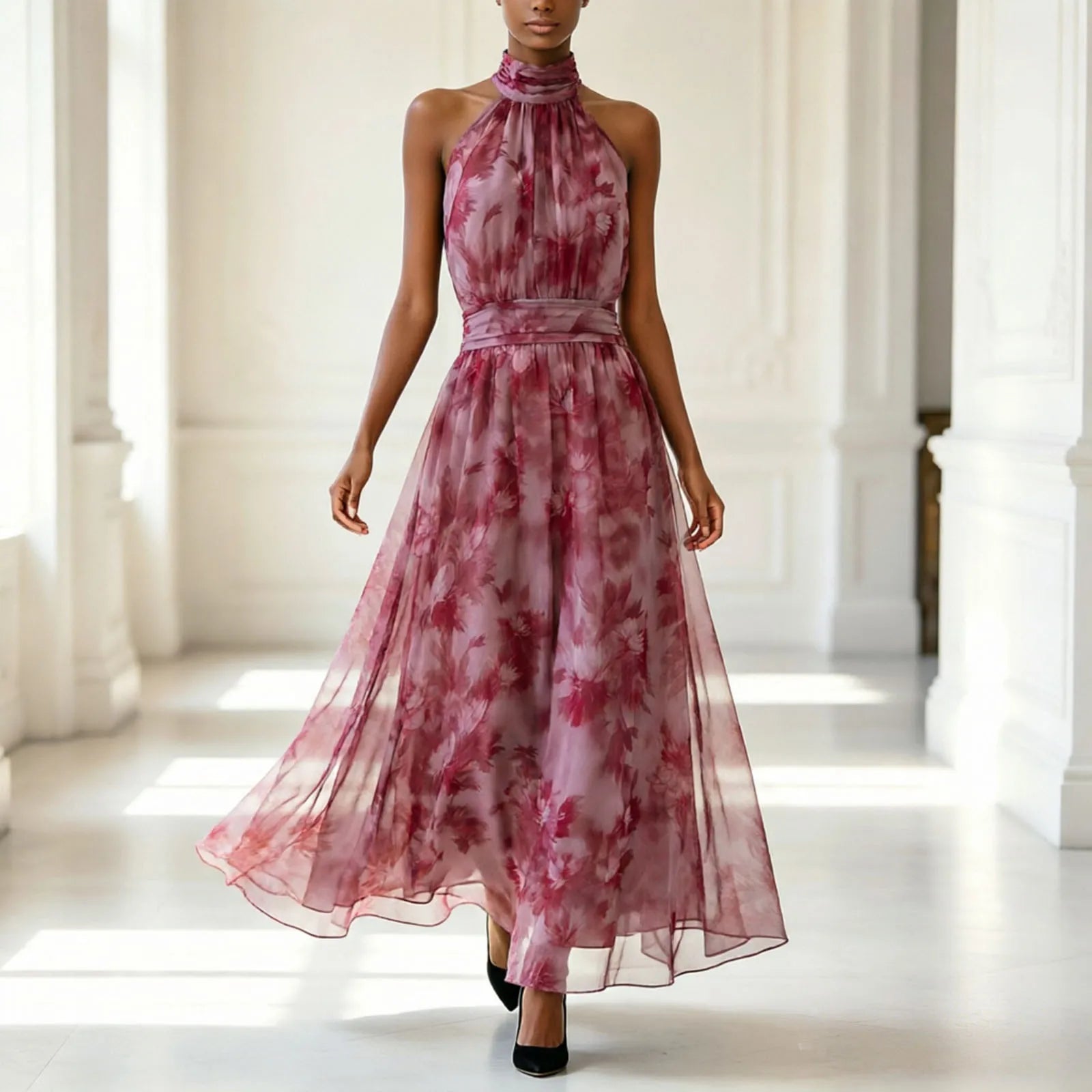 Charlotte | Halter Neck Maxi Dress