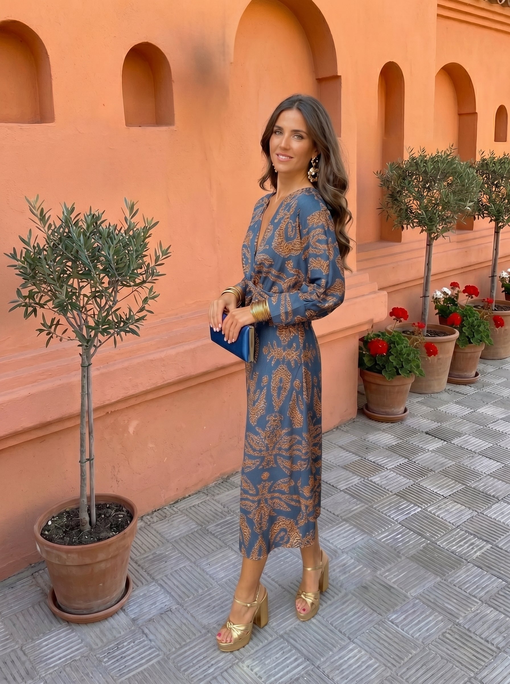 Silvia | Printed Midi Dress